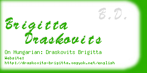 brigitta draskovits business card